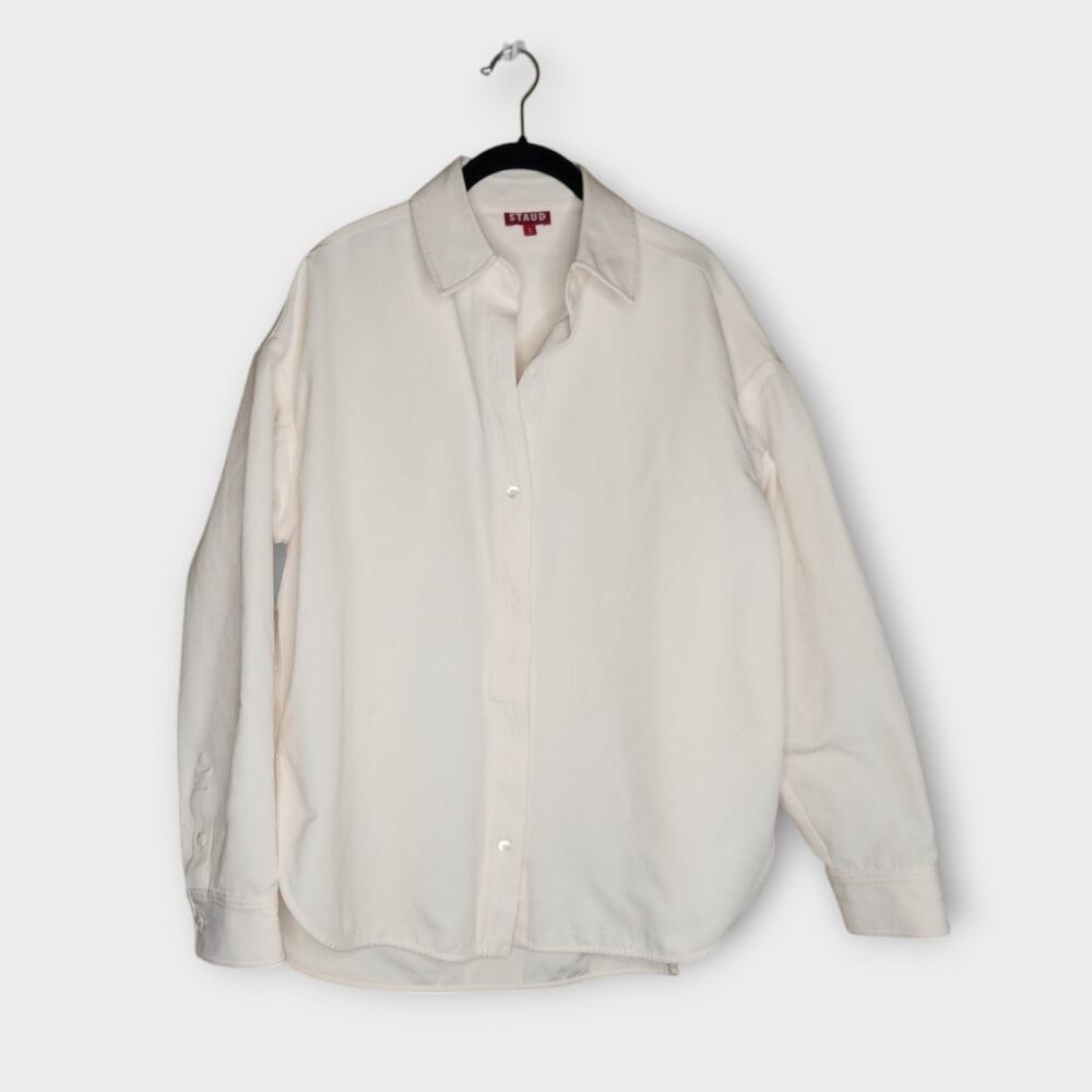 STAUD White Button Down Shirt